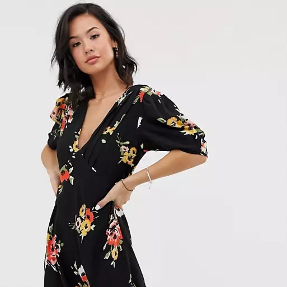 Free People floral mini dress